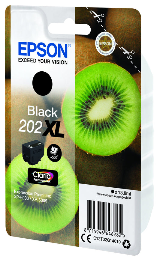 Epson Kiwi Singlepack Black 202XL Claria Premium ink cartridge