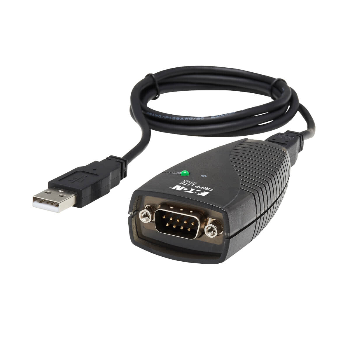 Tripp Lite USA-19HS Keyspan USB to Serial Adapter - USB-A Male to DB9 RS232 Male, 3 ft. (0.91 m), TAA