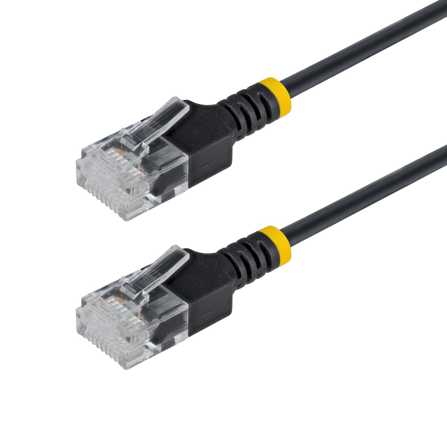 StarTech.com 1m Black Ultra Slim Cat6A Ethernet Cable, UTP, Pure Bare Copper Wire, 34AWG Slim RJ45 Network Patch Cord, Individually Tested