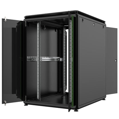 Lanview RDL22U81BL rack cabinet 22U Freestanding rack Black