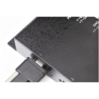 StarTech.com 4 Port USB C Hub 10Gbps - Metal Industrial USB-C Hub - 2x USB-C & 2x USB-A - ESD Surge Protection - USB-C or USB-A Host - Self-Powered Mountable USB 3.2 Gen 2 Type-C Hub