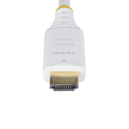 StarTech.com 10ft (3m) Premium Certified High Speed HDMI Cable, 4K 60Hz/1440p 144Hz, HDR10/HDCP 2.2/ARC, 18Gbps, UHD HDMI 2.0 Cord for TV/Monitor/Display, TPE Jacket, White