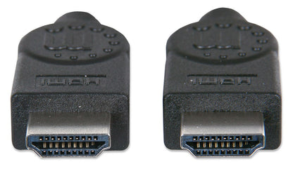 Manhattan HDMI 4K@30Hz Cable with Ethernet, 1m, Suitable for ALL 1080p/HD and Majority of 4K Uses (Check Your System 4K Specification to Be Sure), Black, High Speed, Lifetime Warranty, Equivalent to HDMM1MHS