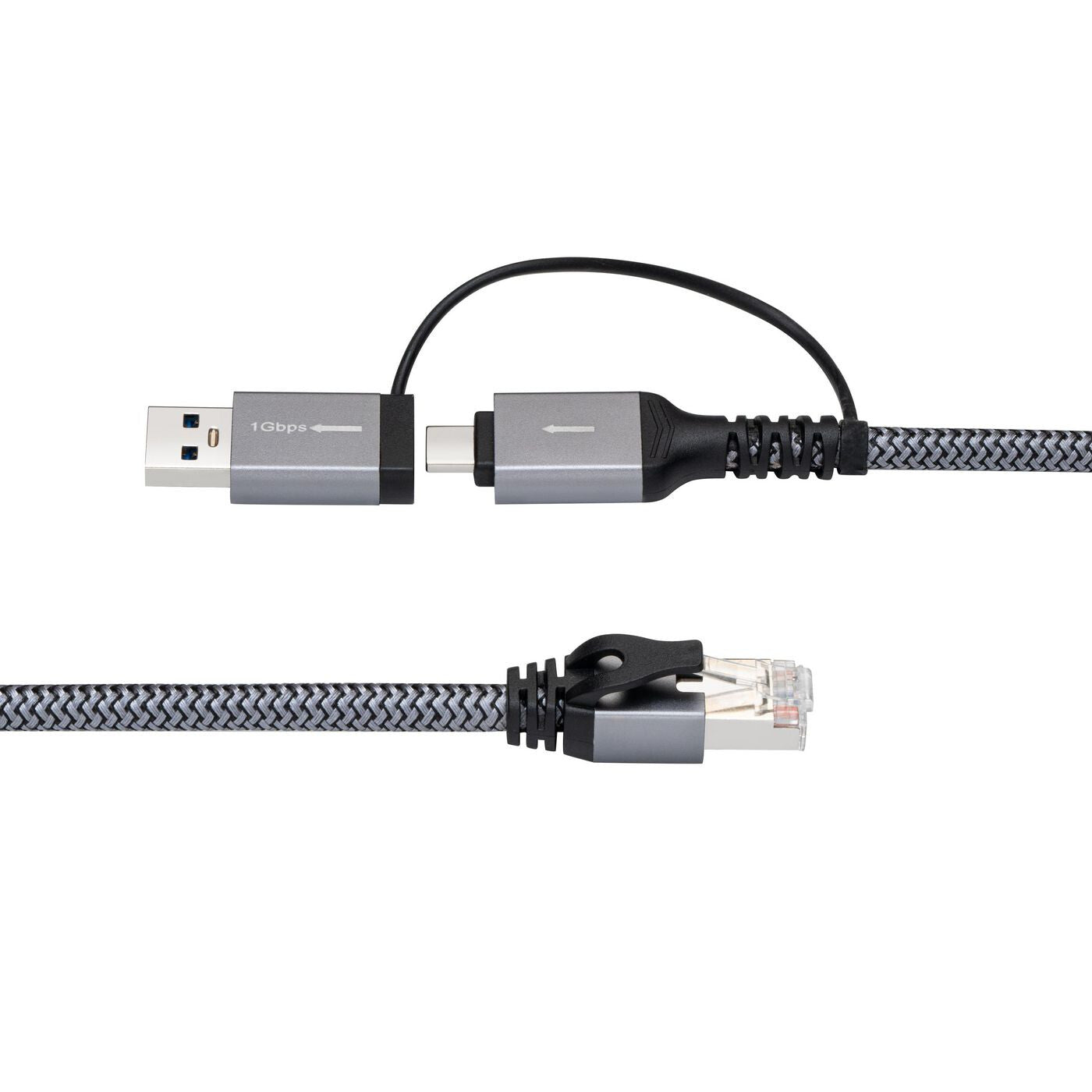 Microconnect CAT6 RJ45 FTP to USB A-C adapter cable, 5 meter network adapter