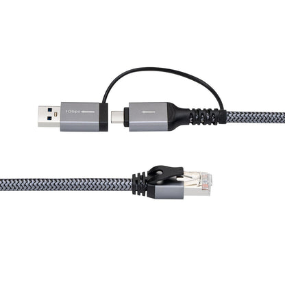 Microconnect CAT6 RJ45 FTP to USB A-C adapter cable, 5 meter network adapter