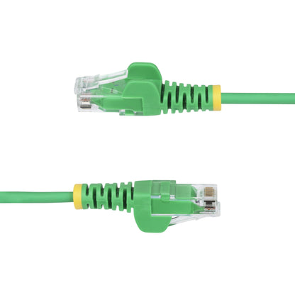 StarTech.com 5m Green Slim CAT6 Ethernet Cable, Snagless, 100W PoE, UTP, LSZH, 28AWG Pure Bare Copper Wire, Slim RJ45 Network Patch Cord w/Strain Reliefs, Individually Tested