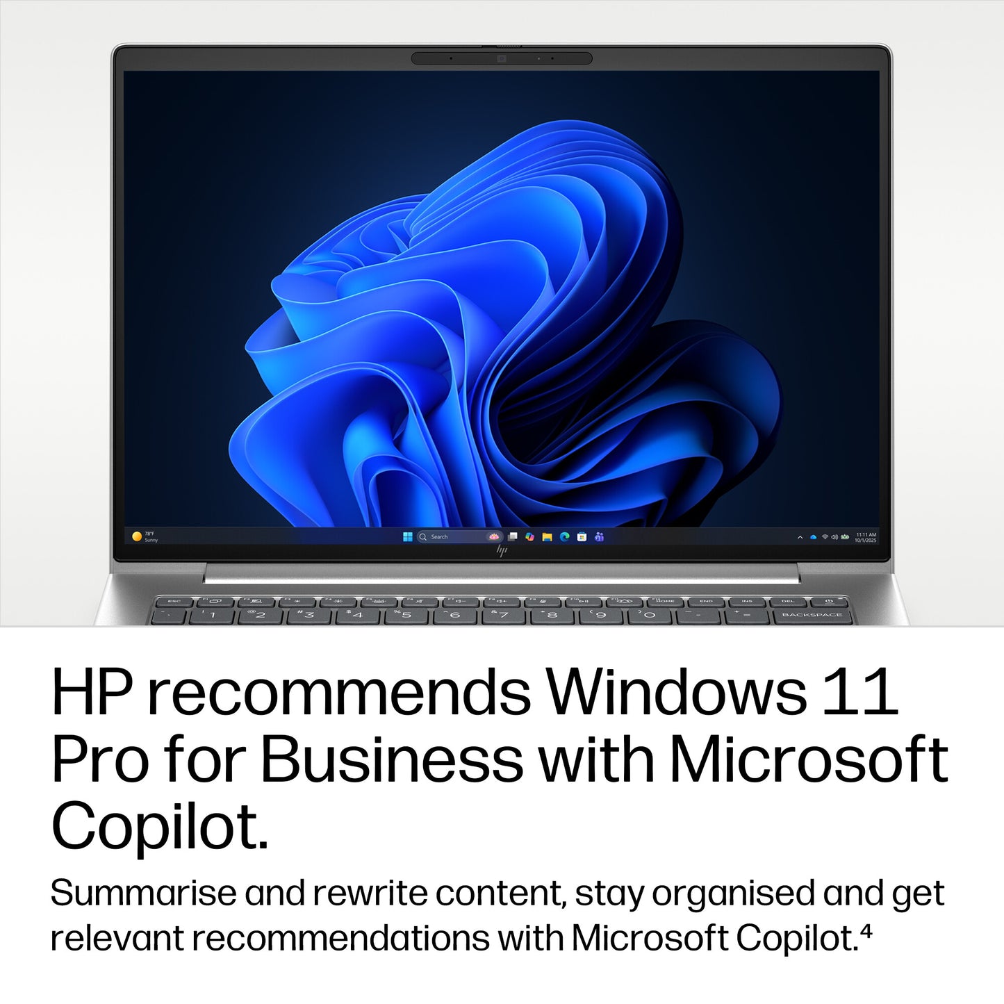 HP E37N4EA laptop 35.6 cm (14") Touchscreen WUXGA 16 GB LPDDR5x-SDRAM 512 GB SSD Wi-Fi 7 (802.11be) Windows 11 Pro AI PC Silver