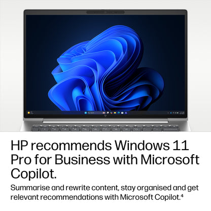 HP E37N4EA laptop 35.6 cm (14") Touchscreen WUXGA 16 GB LPDDR5x-SDRAM 512 GB SSD Wi-Fi 7 (802.11be) Windows 11 Pro AI PC Silver