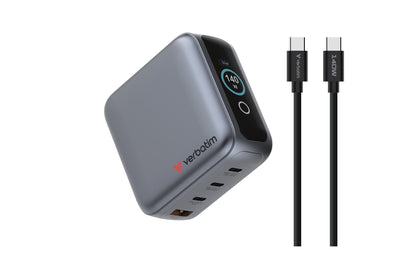 Verbatim Mini GaN Charger 140W with Display
