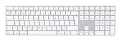 Apple Magic w/ Numeric Keypad keyboard Universal Bluetooth QWERTY UK English Silver, White
