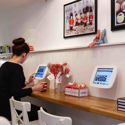 Bouncepad Wallmount | Apple iPad Pro 1/2 Gen 12.9 (2015 - 2017) | White | Exposed Front Camera and Home Button |