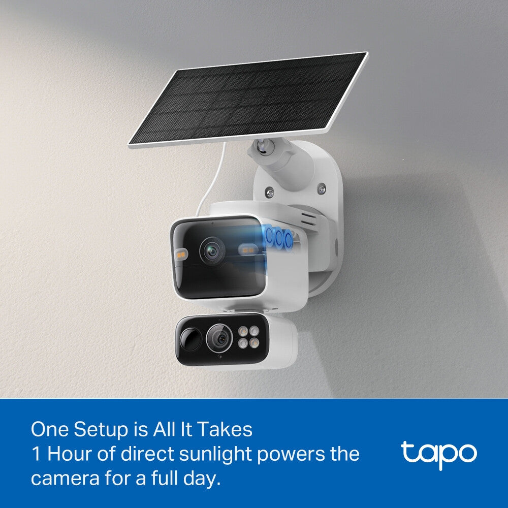 TP-Link Tapo Solar-Pow Dual-Lens Pan/Tilt Sec Cam Kit smart home security kit