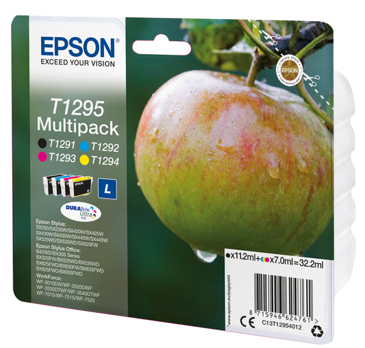 Epson Apple T1295 DURABrite Ultra Multipack 4-colours ink cartridge, black, cyan, magenta and yellow