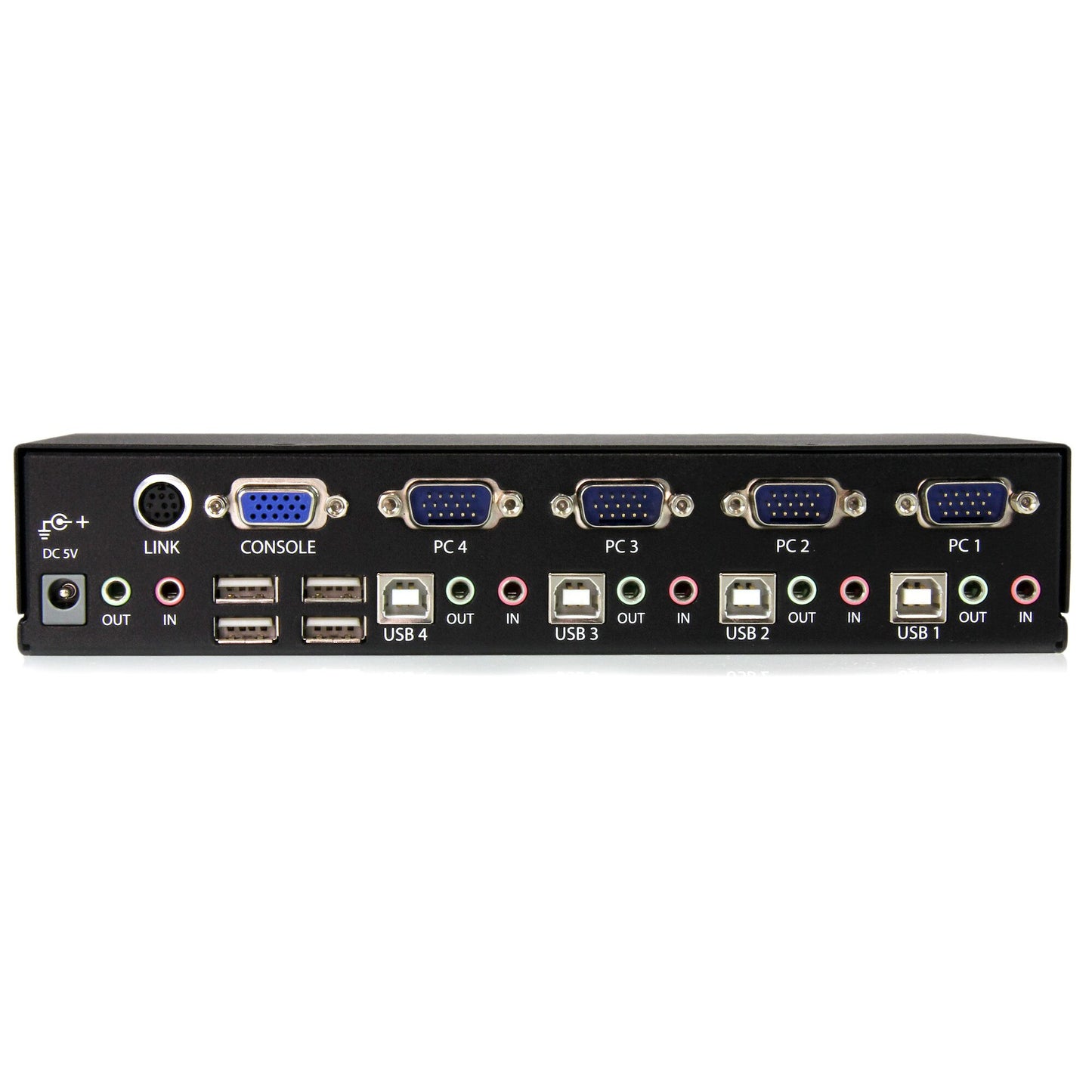 StarTech.com 4 Port Rack Mountable USB KVM Switch with Audio & USB Hub