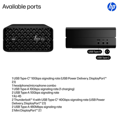 HP Z2 Mini G1a Copilot+ PC AMD Ryzen AI Max+ PRO PRO 395 128 GB LPDDR5x-SDRAM 1 TB SSD Windows 11 Pro Mini PC Workstation AI Workstation, AI PC Black