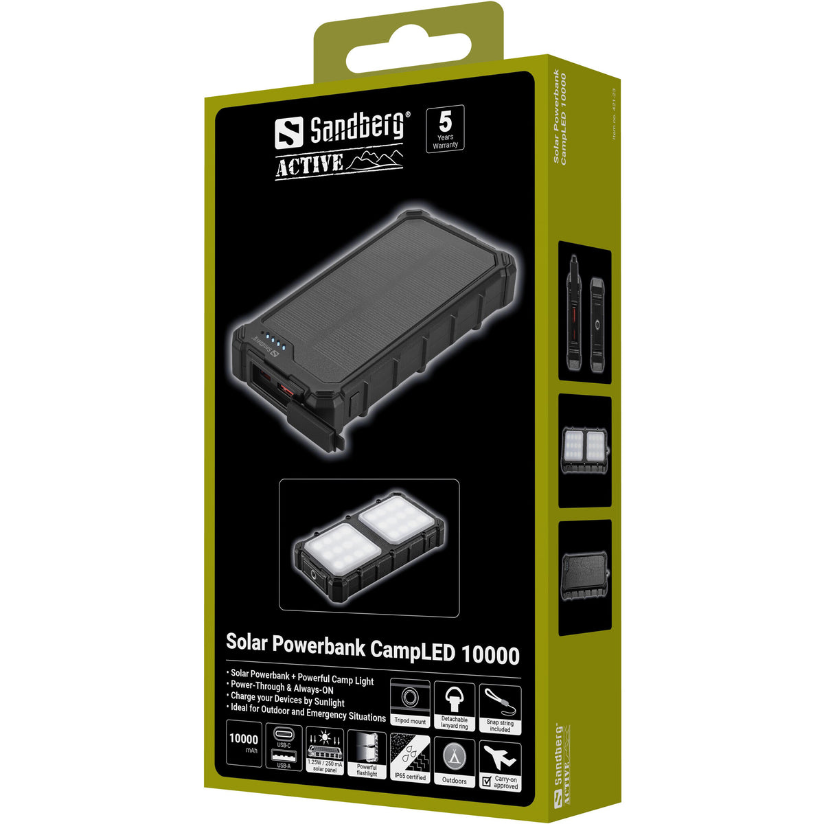 Sandberg Solar Powerbank CampLED 10000
