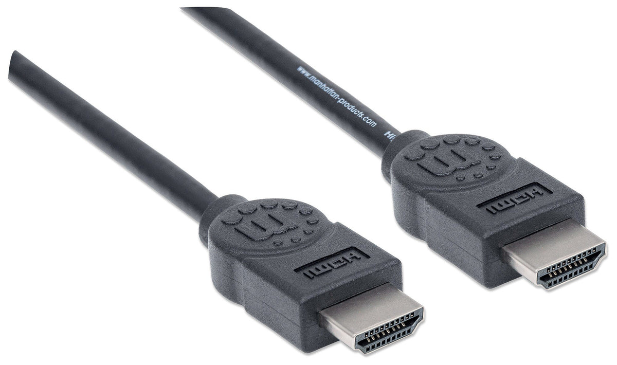 Manhattan HDMI 4K@30Hz Cable, 1.8m, Suitable for ALL 1080p/HD and Majority of 4K Uses (Check Your System 4K Specification to Be Sure), Black, High Speed, Lifetime Warranty, Equivalent to HDMM6