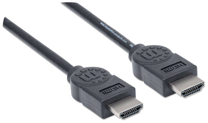 Manhattan HDMI 4K@30Hz Cable, 1.8m, Suitable for ALL 1080p/HD and Majority of 4K Uses (Check Your System 4K Specification to Be Sure), Black, High Speed, Lifetime Warranty, Equivalent to HDMM6