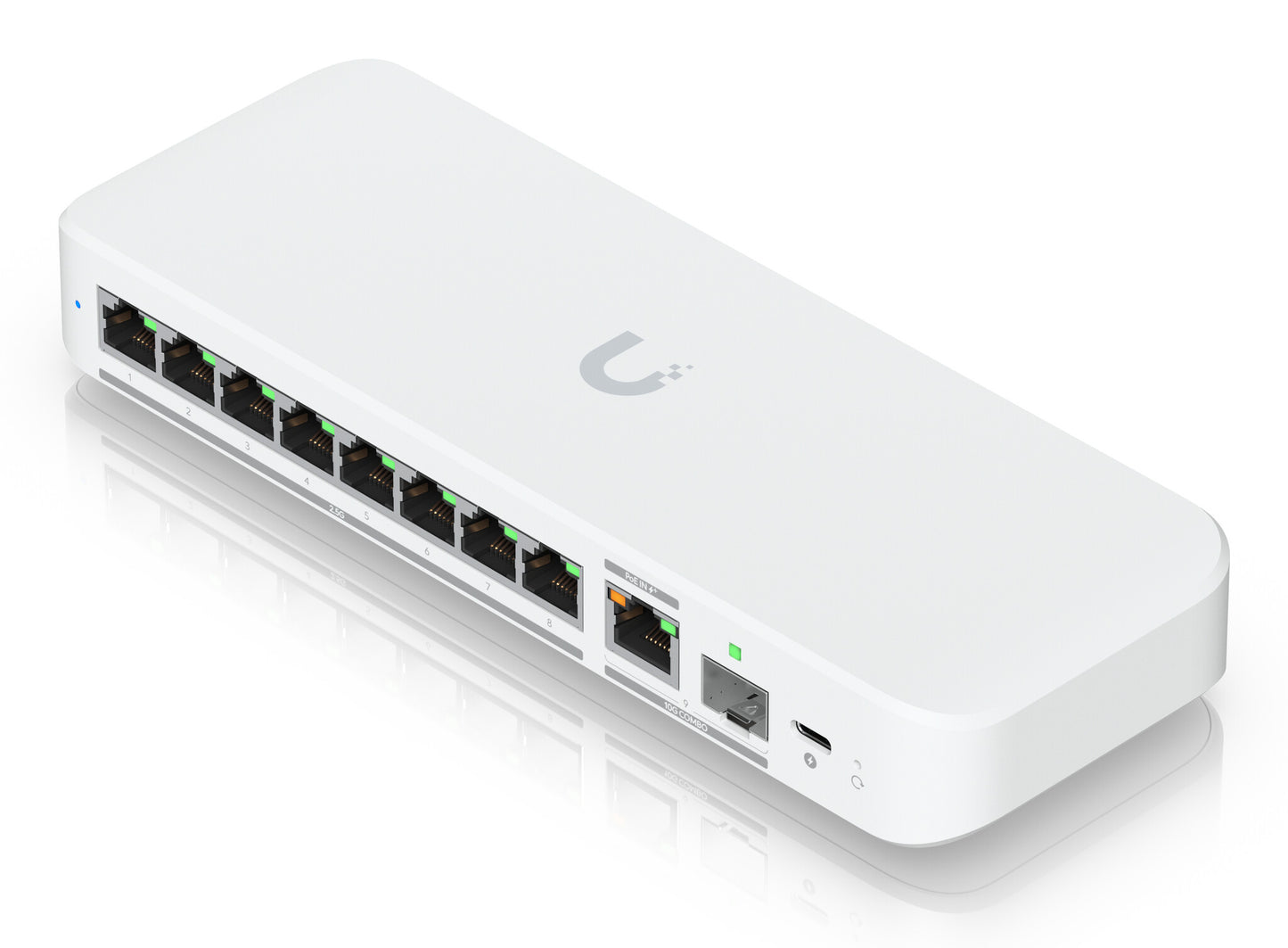 Ubiquiti UniFi Flex 2.5G Managed L2 2.5G Ethernet (100/1000/2500) Power over Ethernet (PoE) Desktop/Wall-Mounting White