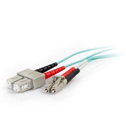C2G 30m LC-LC 10Gb 50/125 OM3 Duplex Multimode PVC Fibre Optic Cable (LSZH) - Aqua
