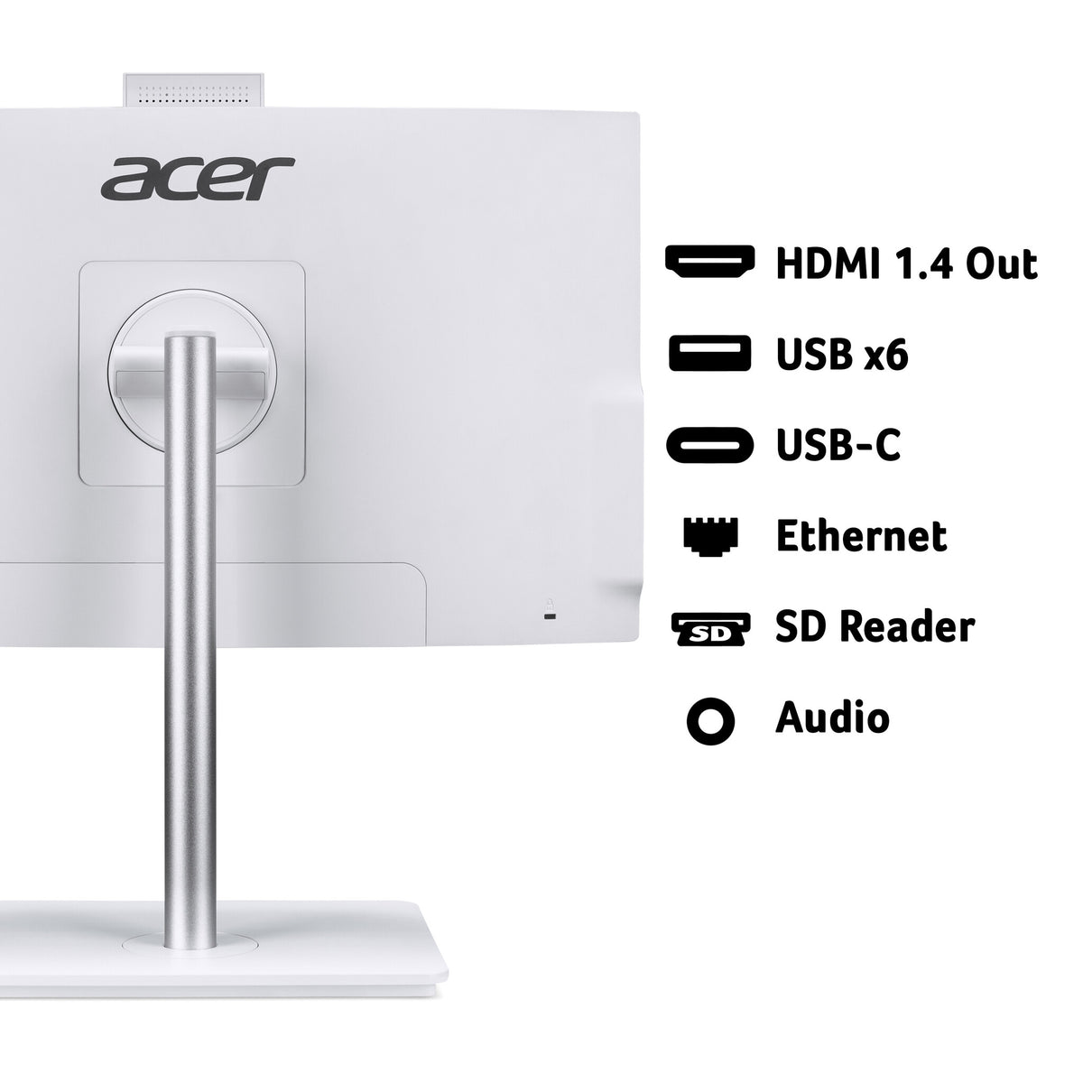 Acer Aspire C27-A All-in-One Desktop - Intel Core i7-1355U, 8GB, 1TB SSD, Integrated Graphics, 27" Full HD, Windows 11, White