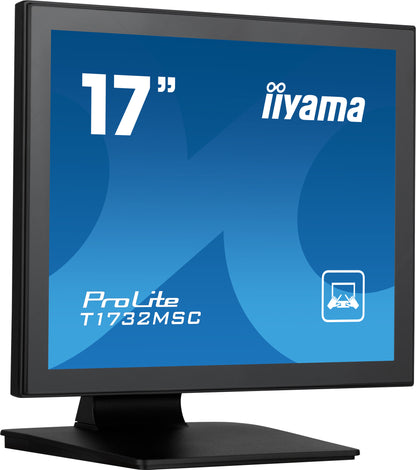 iiyama ProLite T1732MSC-B1SAG computer monitor 43.2 cm (17") 1280 x 1024 pixels Full HD LED Touchscreen Tabletop Black