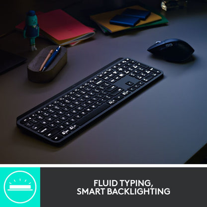 Logitech Master MX Keys Combo for Bussiness keyboard Mouse included Office RF Wireless + Bluetooth AZERTY French Graphite