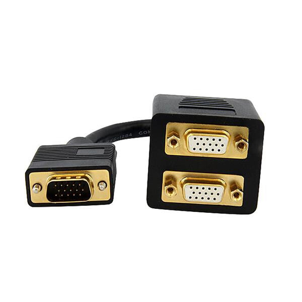 StarTech.com 1 ft VGA to 2x VGA Video Splitter Cable – M/F