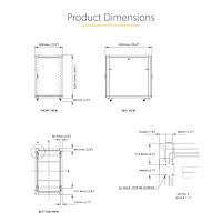 StarTech.com 4-Post 18U Server Rack Cabinet, Lockable 19" Data Rack Cabinet for Computer / AV / IT Equipment, Office / Home Network Rack with Casters & Adjustable Mounting Rails