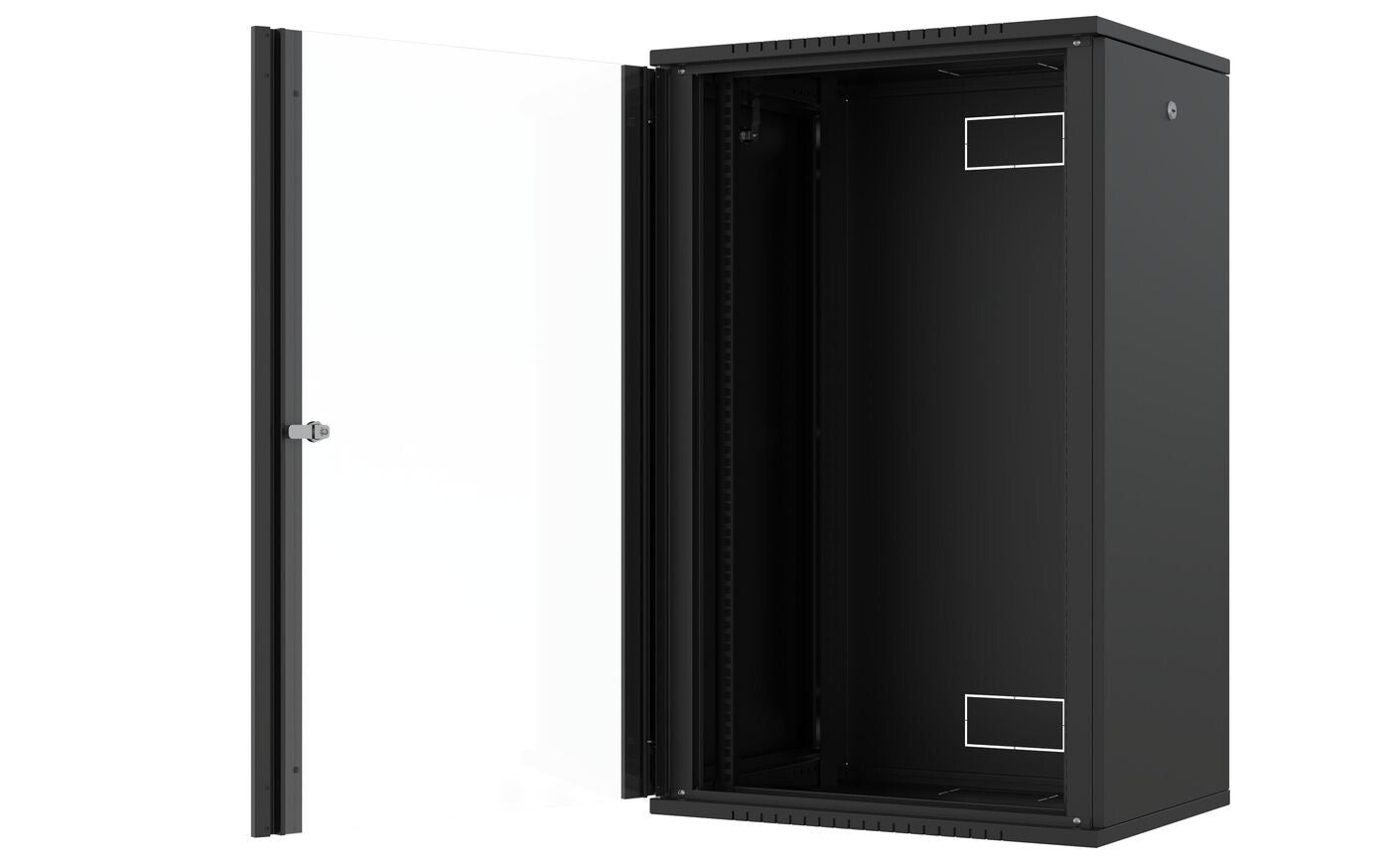 Lanview RWF20U45BL rack cabinet 20U Wall mounted rack Black
