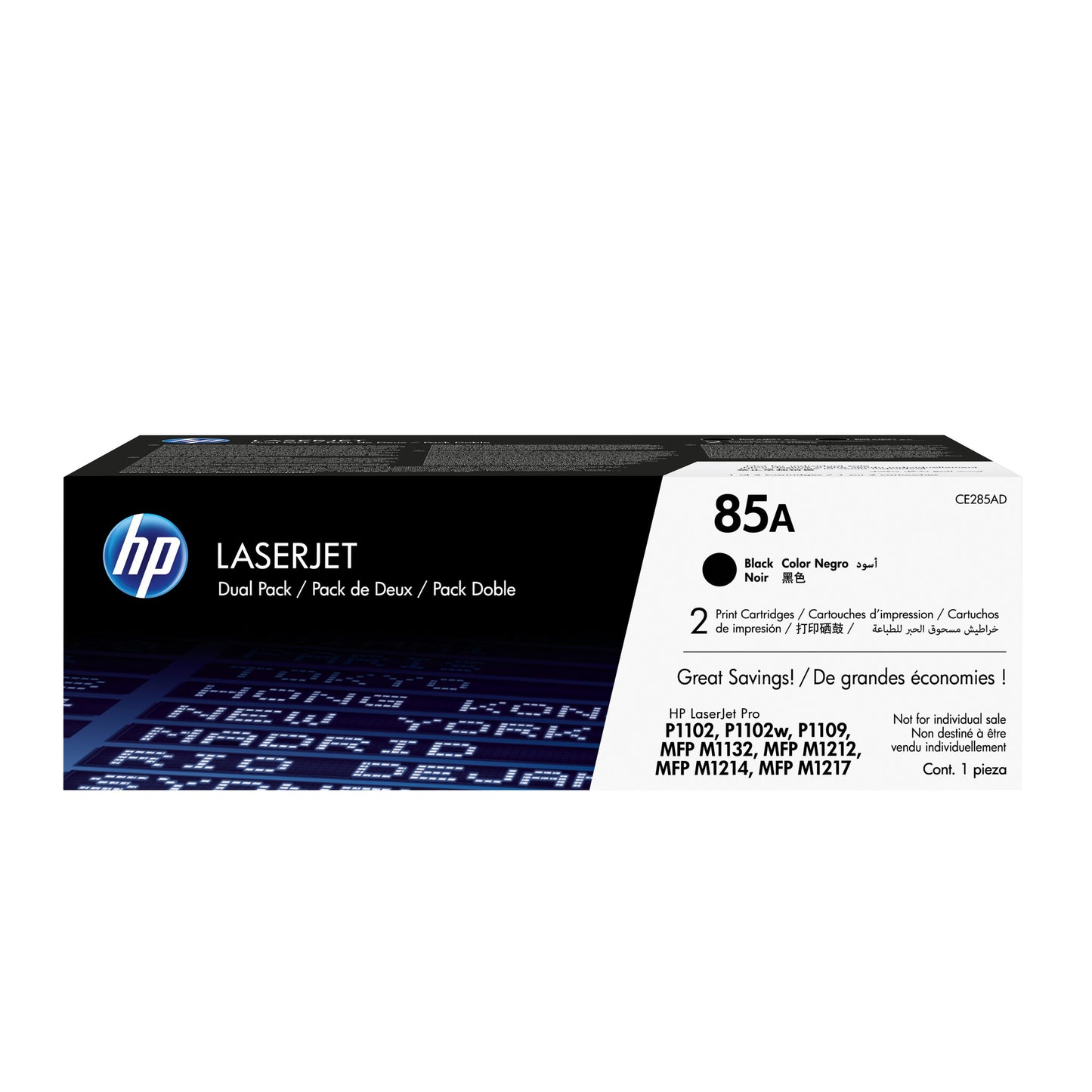 HP 85A 2-pack Black Original LaserJet Toner Cartridges
