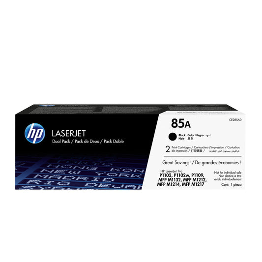 HP 85A 2-pack Black Original LaserJet Toner Cartridges