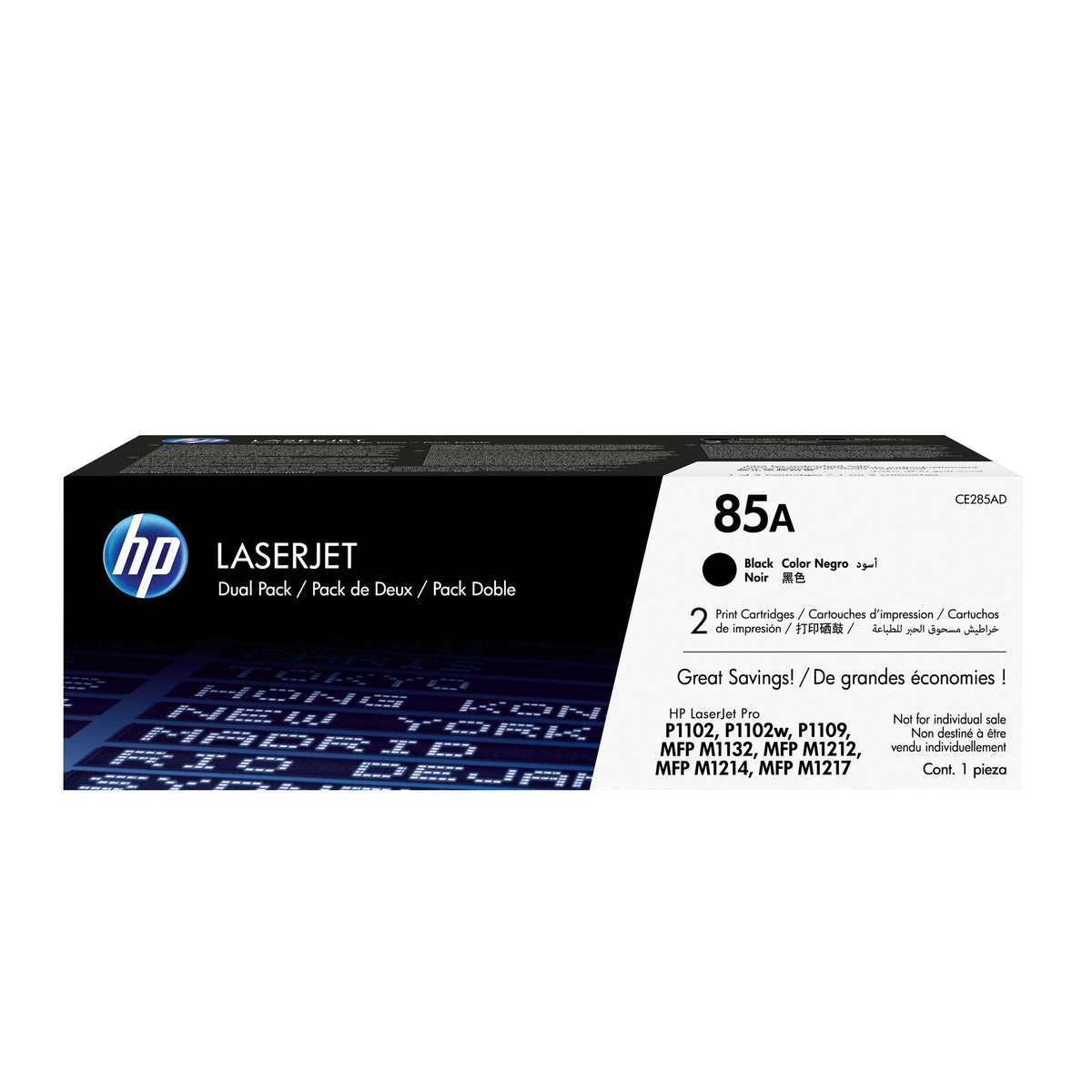 HP 85A 2-pack Black Original LaserJet Toner Cartridges