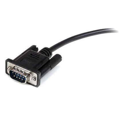 StarTech.com 0.5m Black Straight Through DB9 RS232 Serial Cable - M/F