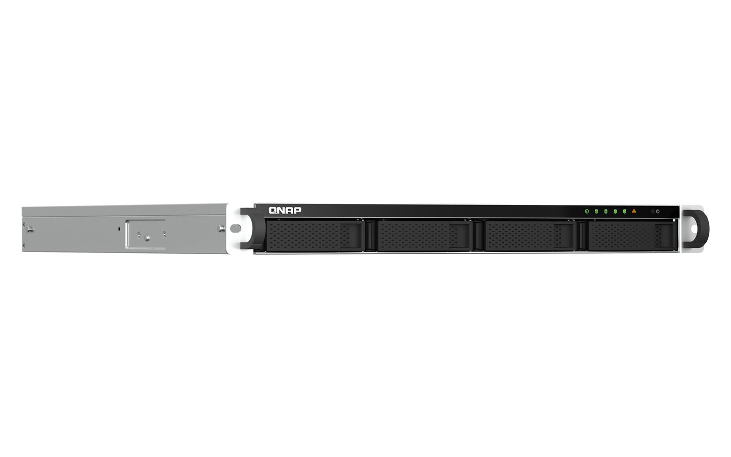 QNAP TS-464U-RP NAS Rack (1U) Intel® Celeron® N5095 8 GB DDR4 0 TB QNAP Turbo System Aluminium, Black