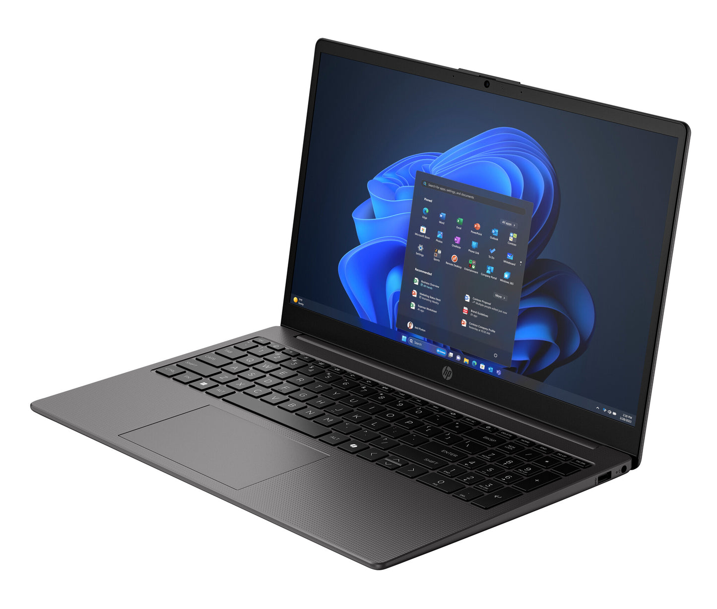 HP 250R G10 Intel Core 7 150U Laptop 39.6 cm (15.6") Full HD 24 GB DDR5-SDRAM 512 GB SSD Wi-Fi 6 (802.11ax) Windows 11 Pro Black