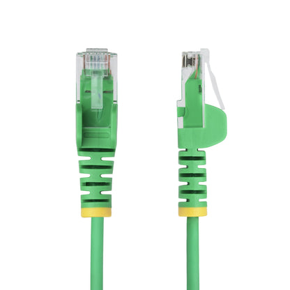 StarTech.com 5m Green Slim CAT6 Ethernet Cable, Snagless, 100W PoE, UTP, LSZH, 28AWG Pure Bare Copper Wire, Slim RJ45 Network Patch Cord w/Strain Reliefs, Individually Tested