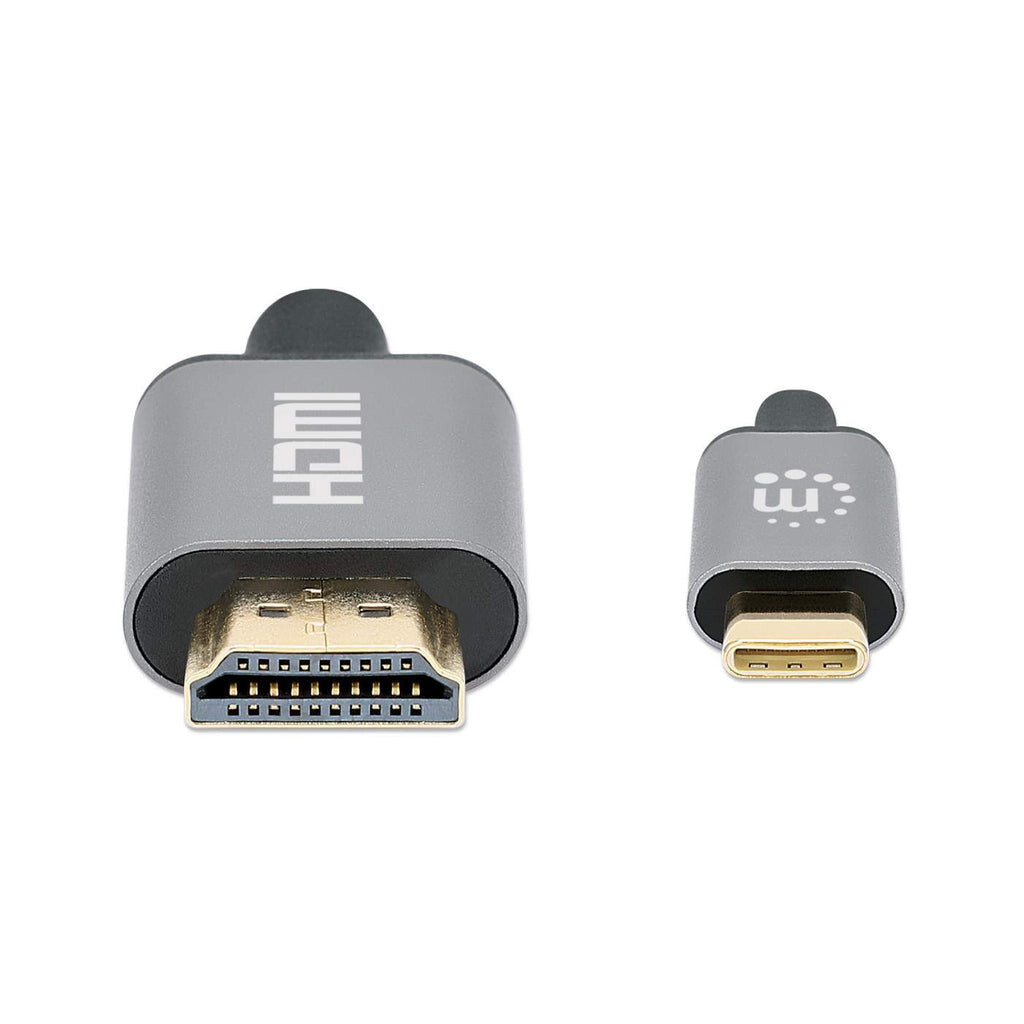 Manhattan USB-C to HDMI Cable, 4K@60Hz, 1m, Black, Three Year Warranty, Equivalent to CDP2HD1MBNL