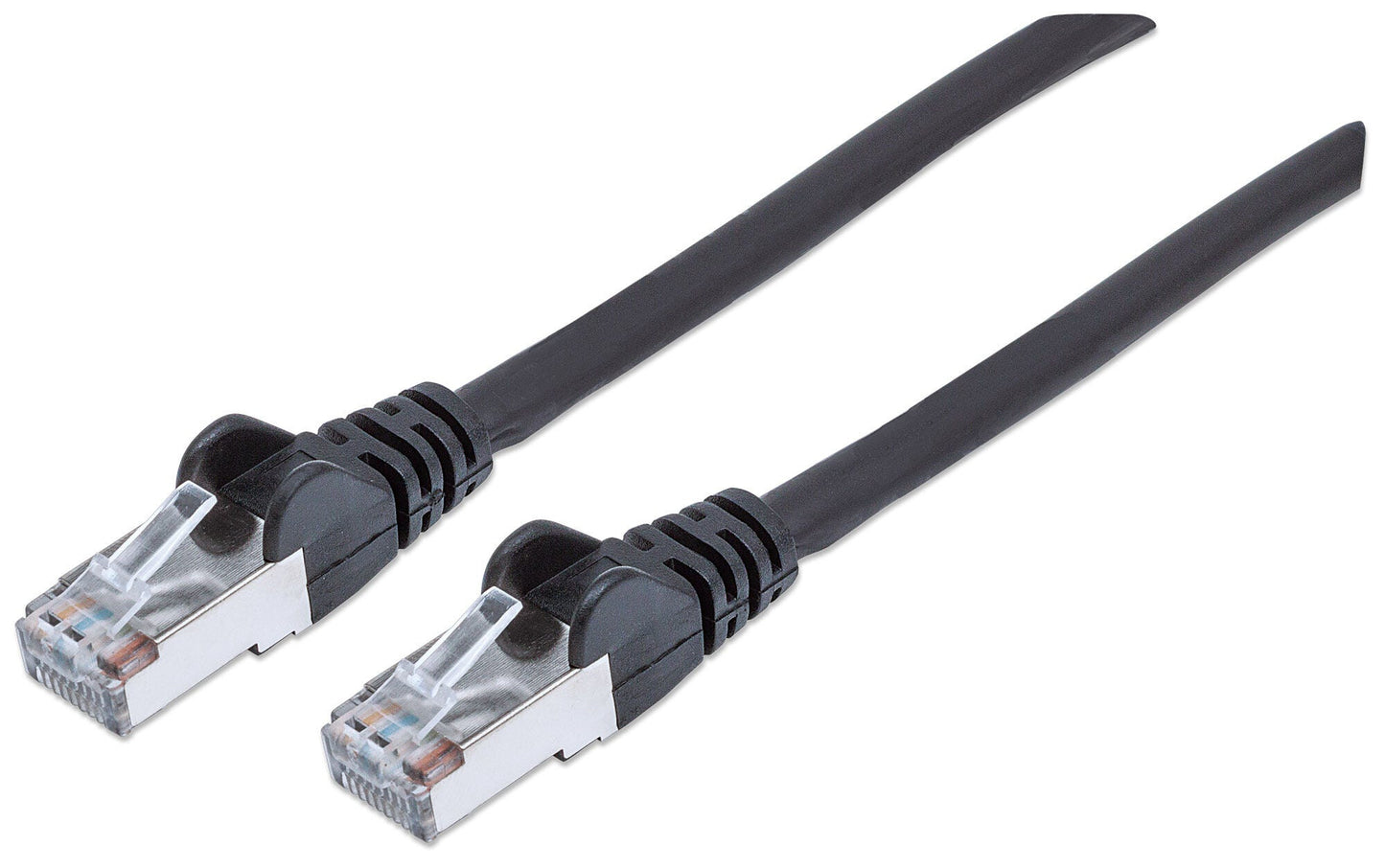 Intellinet Network Patch Cable, Cat6, 2m, Black, Copper, S/FTP, LSOH / LSZH, PVC, RJ45, Gold Plated Contacts, Snagless, Booted, Lifetime Warranty, Polybag