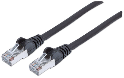 Intellinet Network Patch Cable, Cat6, 30m, Black, Copper, S/FTP, LSOH / LSZH, PVC, RJ45, Gold Plated Contacts, Snagless, Booted, Lifetime Warranty