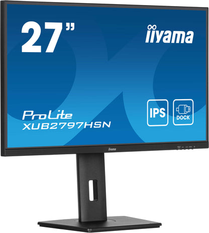 iiyama ProLite 27" IPS technology panel with USB-C dock and RJ45 (LAN)