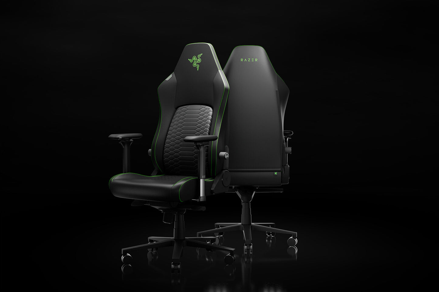 Razer Iskur V2 NewGen Gaming armchair Padded seat Black, Green