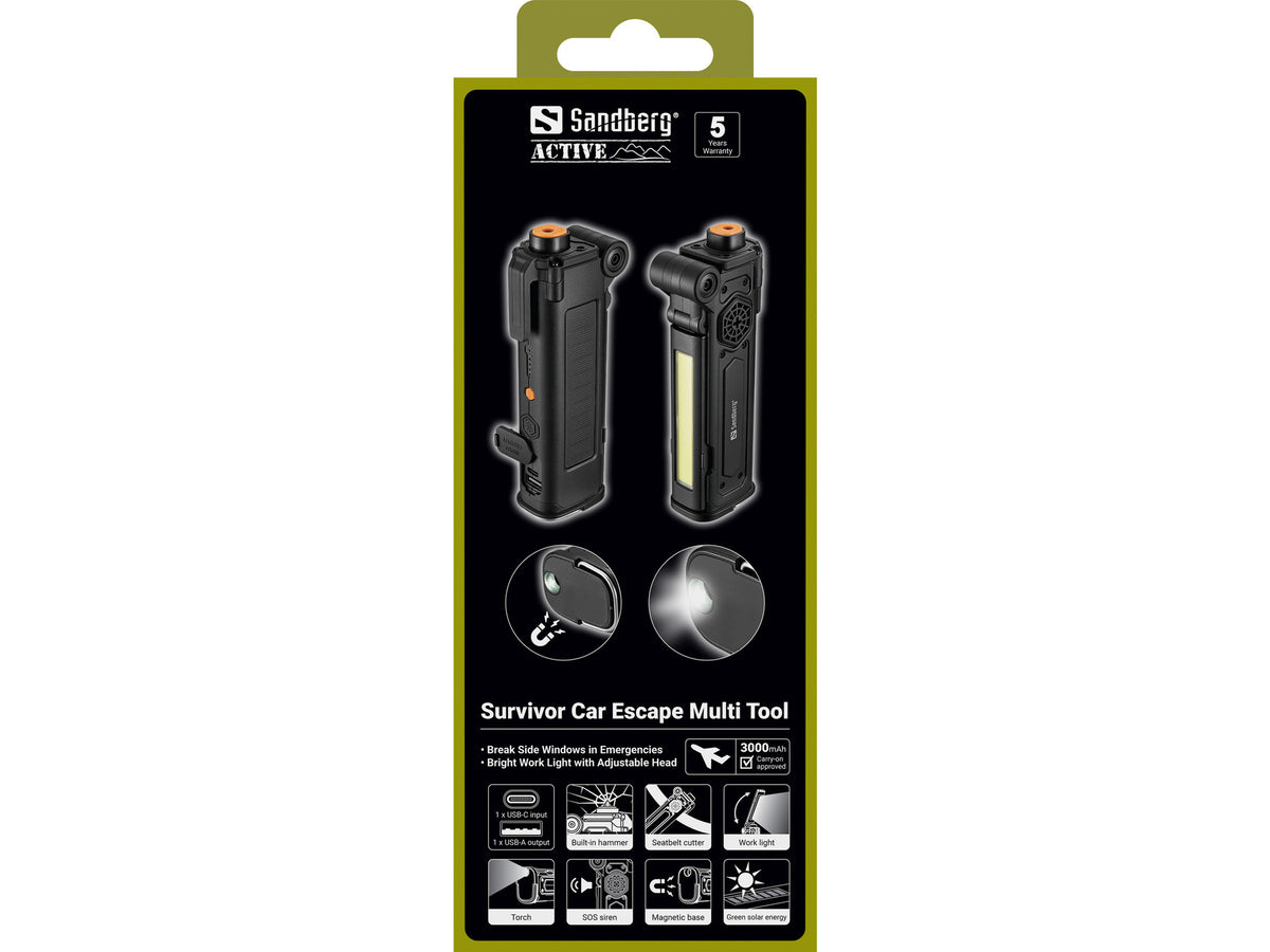 Sandberg Survivor Car Escape Multi Tool