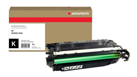 AgfaPhoto Compatible Toner Cartridge, Black, Replacement for HP CE250X, 504X, 10500 Pages