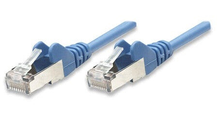 Intellinet Network Patch Cable, Cat5e, 5m, Blue, CCA, SF/UTP, PVC, RJ45, Gold Plated Contacts, Snagless, Booted, Lifetime Warranty, Polybag