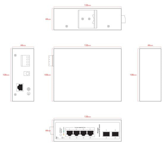 Ernitec ELECTRA-IM04-1GB network switch Managed L2/L2+ Gigabit Ethernet (10/100/1000) Power over Ethernet (PoE)