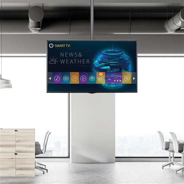StarTech.com TV Ceiling Mount - Full-Motion Universal Hanging Single Screen Mount with Adjustable Telescopic Short Pole - Tilt / Swivel - VESA Bracket for 32”-75" Displays