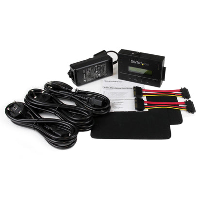 StarTech.com 1:1 Standalone Hard Drive Duplicator & Eraser, SATA HDD/SSD Disk Cloner & Eraser, LCD display, TAA Compliant, OS Independent