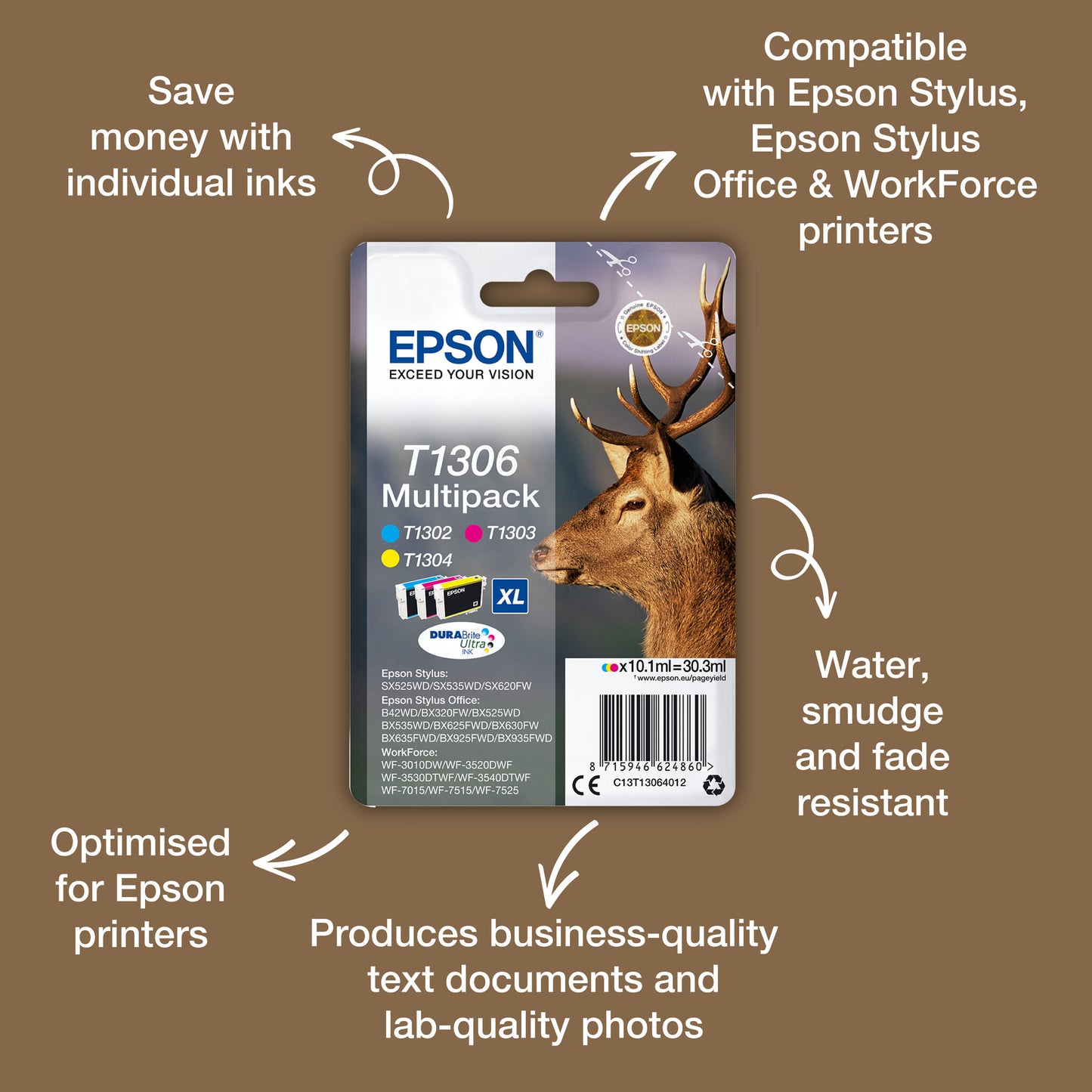Epson Stag T1303 DURABrite Ultra Single Magenta Ink