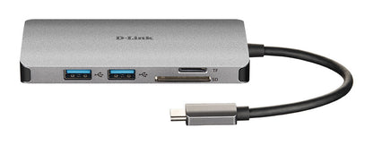 D-Link DUB-M810 laptop dock/port replicator Wired USB 3.2 Gen 1 (3.1 Gen 1) Type-C Silver